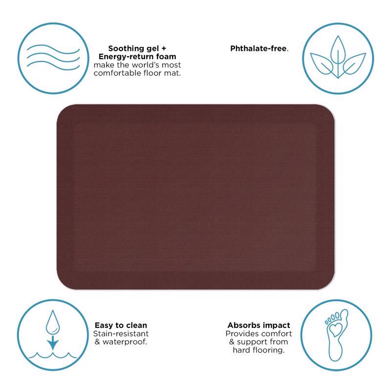 Gel Pro 20 in. W X 30 in. L Burgundy Polyurethane Foam Anti-Fatigue Mat