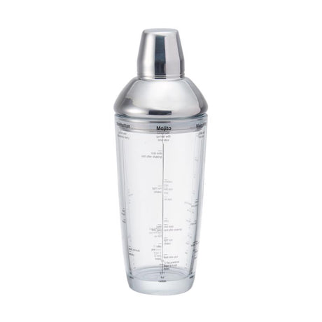 Houdini 24 oz Clear Glass/Stainless Steel Cocktail Shaker