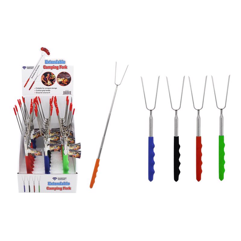 Diamond Visions Assorted Extendable Camping Fork 23 in. L 1 pk, Pack of 24