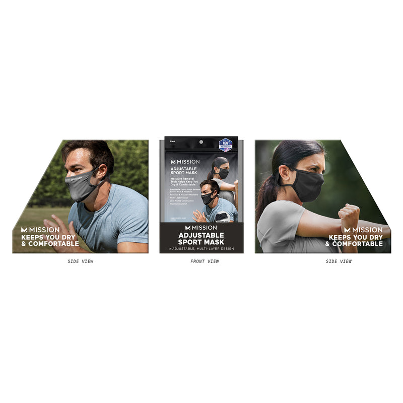 Mission Sport Mask Black 1 pc