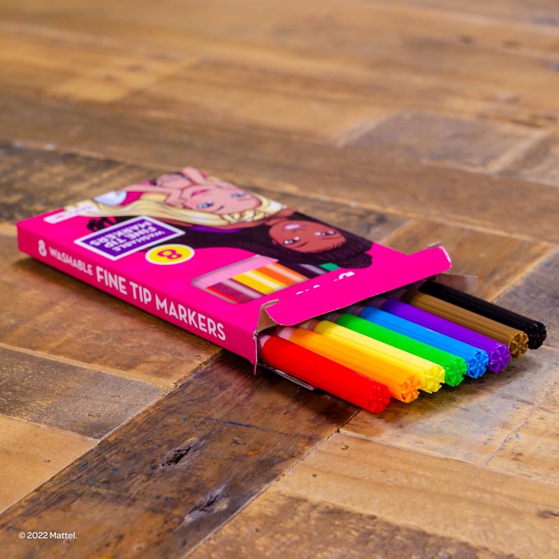 Bendon Barbie Fine Tip Marker 8 pk