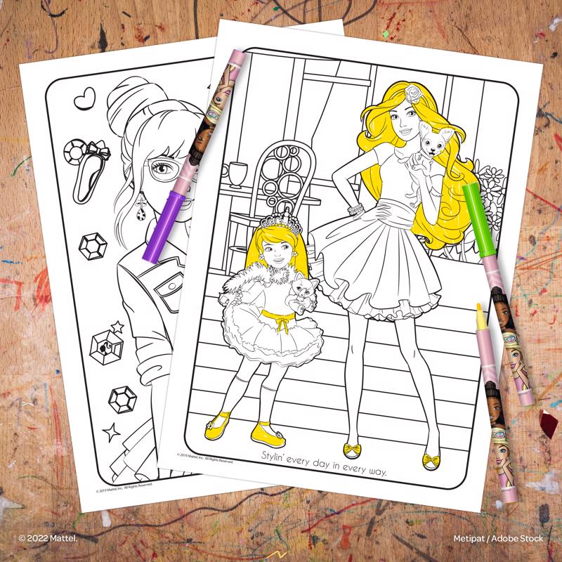 Bendon Barbie Fine Tip Marker 8 pk