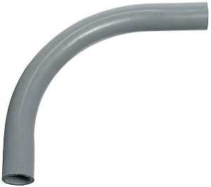 Carlon UA9DK Elbow, 90 deg Angle, Gray, 2-1/2 in Plain End, PVC, 1/PK