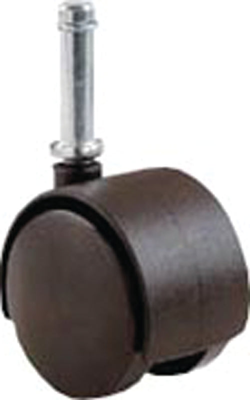 Shepherd Hardware 9673 Swivel Caster, Stem Mounting, 2 in Dia Wheel, Nylon Wheel, Black, 75 lb, Pack of 6