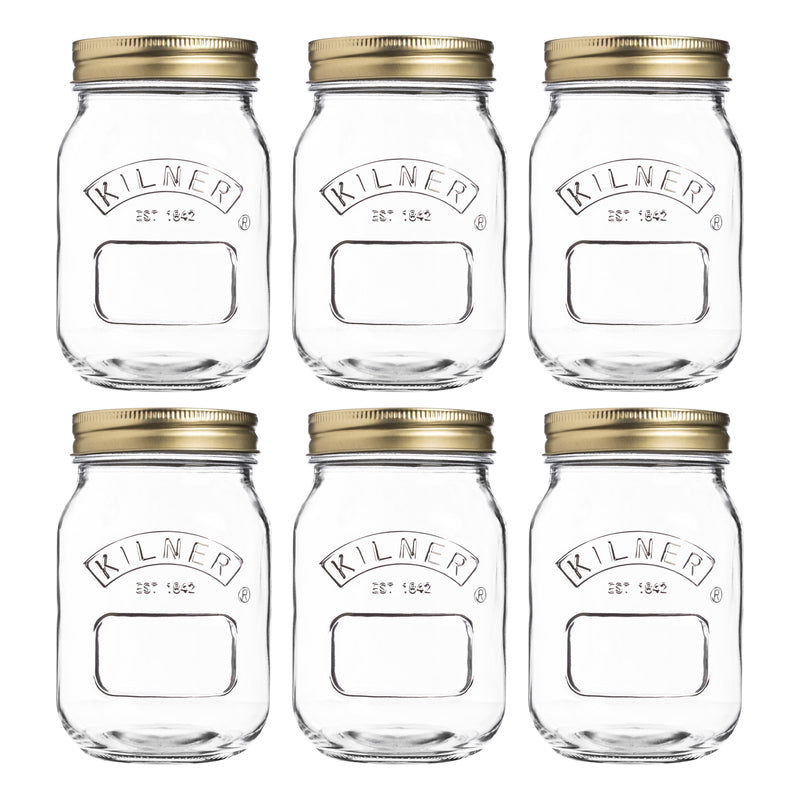 Kilner Regular Mouth Preserve Jar 17 oz 6 pk, Pack of 2