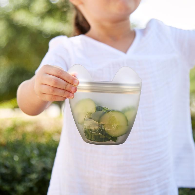 Zip Top 4 oz Gray Storage Cup 1 pk, Pack of 6