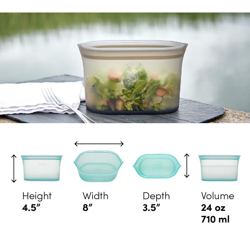 Zip Top 24 oz Teal Food Storage 1 pk