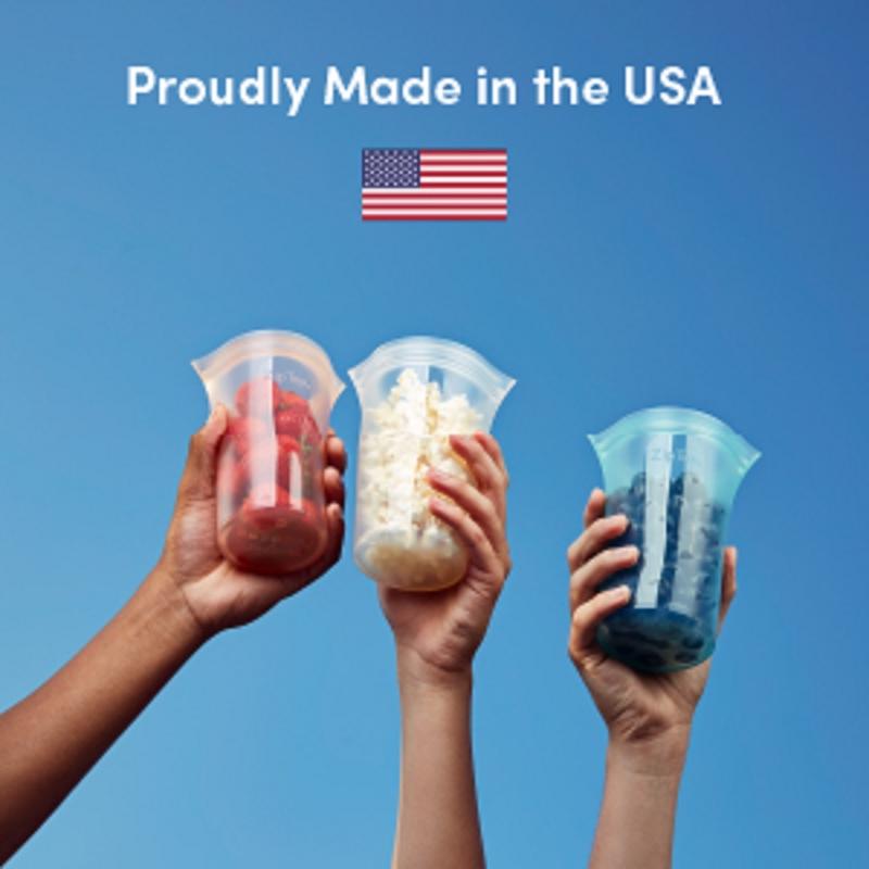 Zip Top 16 oz Teal Food Storage 1 pk