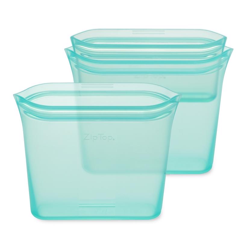 Zip Top Teal Storage Cup Set 1 pk