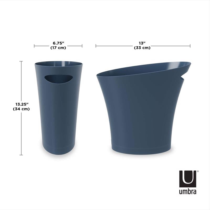 Umbra 2 gal Blue Polypropylene Modern Trash Can, Pack of 6