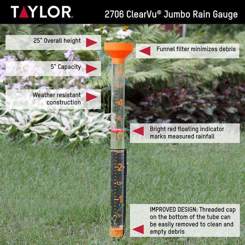 Taylor Jumbo Rain Gauge Bracket 3.74 in. W X 25 in. L, Pack of 12