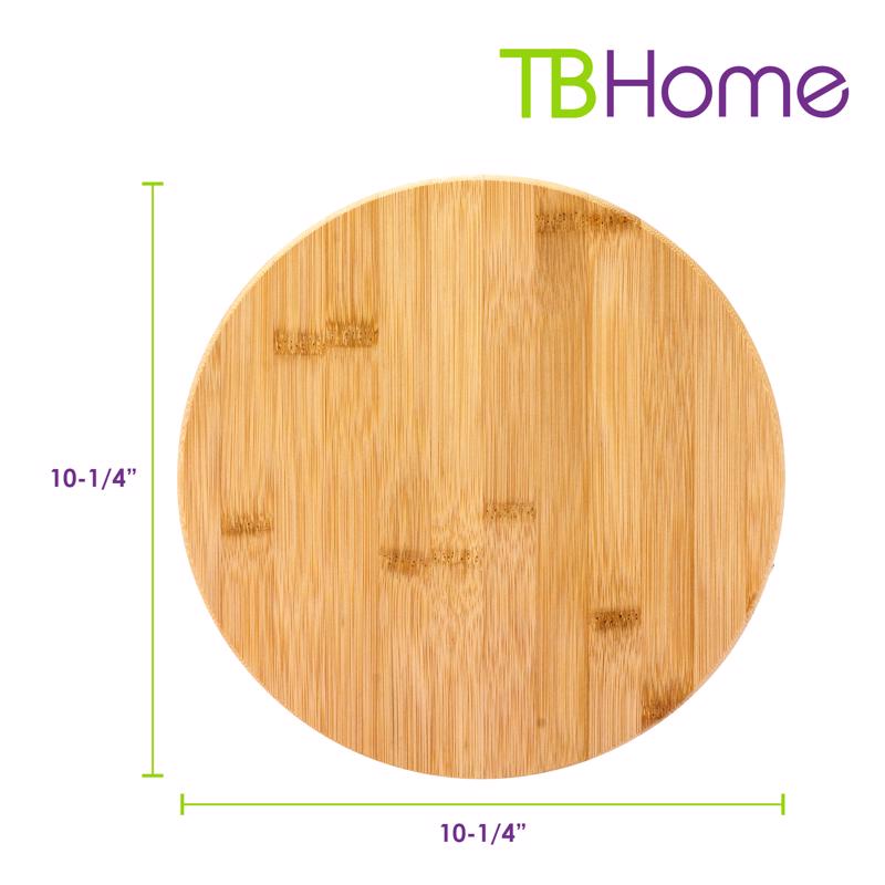 Totally Bamboo TB Home Brown 1 in. H X 10 in. D Bamboo Lazy Susan, Pack of 6