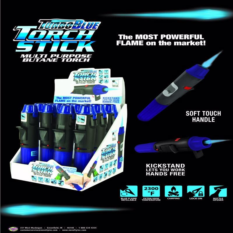 Torch Blue Blue Torch Stick Lighter Disposable Lighter 1 pk, Pack of 12