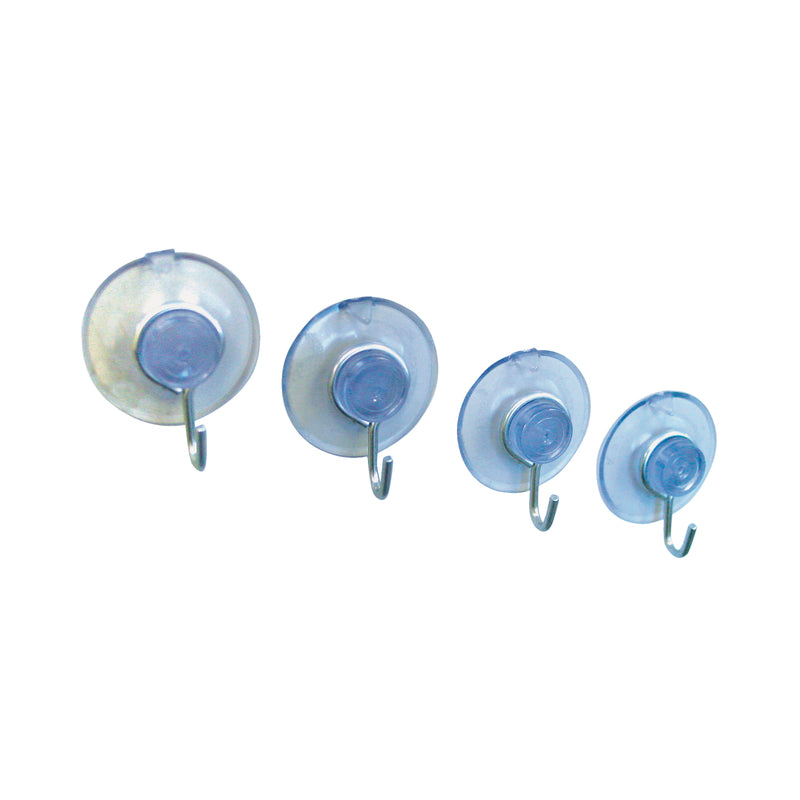 Crawford Small Plastic Suction Cup Hook 4 pk, Pack of 12