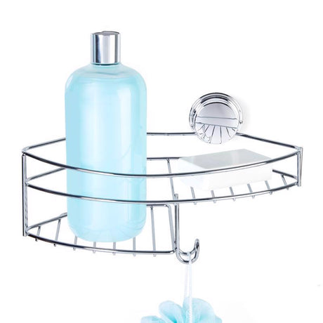 Better Living Stick N Lock Plus 5.44 in. H X 6.5 in. W X 11.8 in. L Chrome Silver Shower Basket