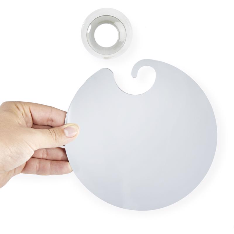 Better Living 7 in. H X 7 in. W Wall Mount Shower Mirror Gray