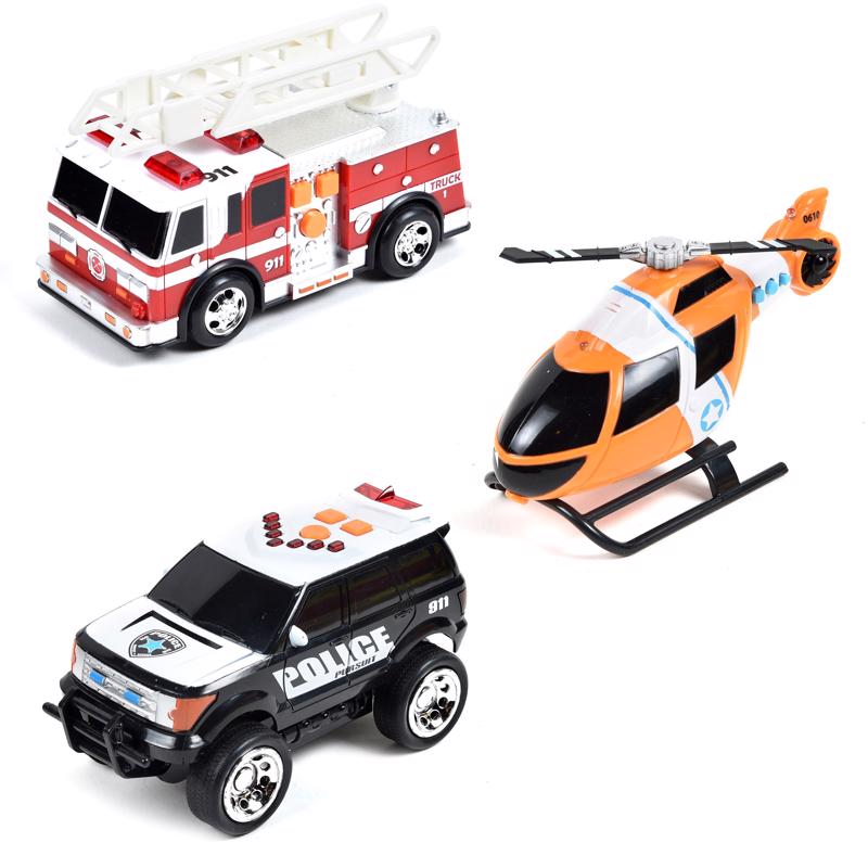Sunny Days Maxx Action Mini Rescue Vehicles Multicolored, Pack of 6