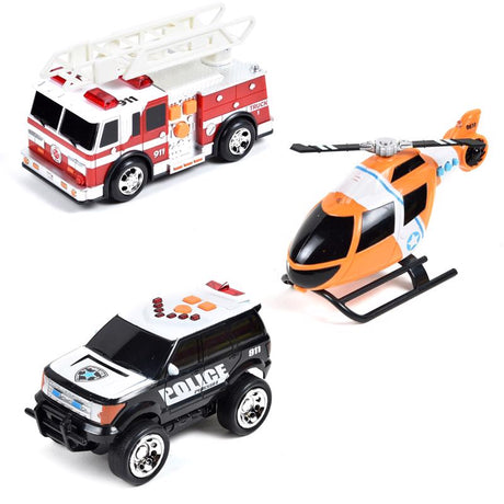 Sunny Days Maxx Action Mini Rescue Vehicles Multicolored, Pack of 6