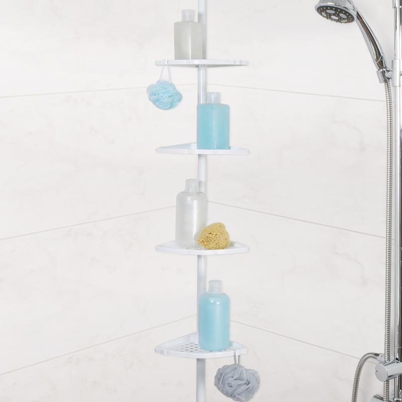 Better Living 24.36 H X 2.5 in. W X 8 in. L White Shower Corner Shelf
