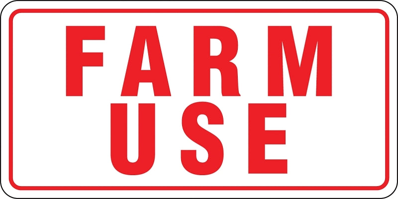 Hy-Ko 20550 Rural/Urban Sign, Farm Use, Red Legend, White Background, Aluminum