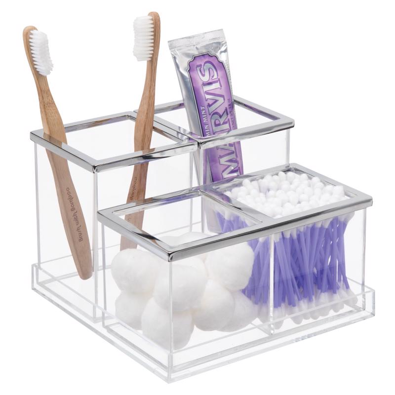 InterDesign Clear Plastic Bath Accessory Set