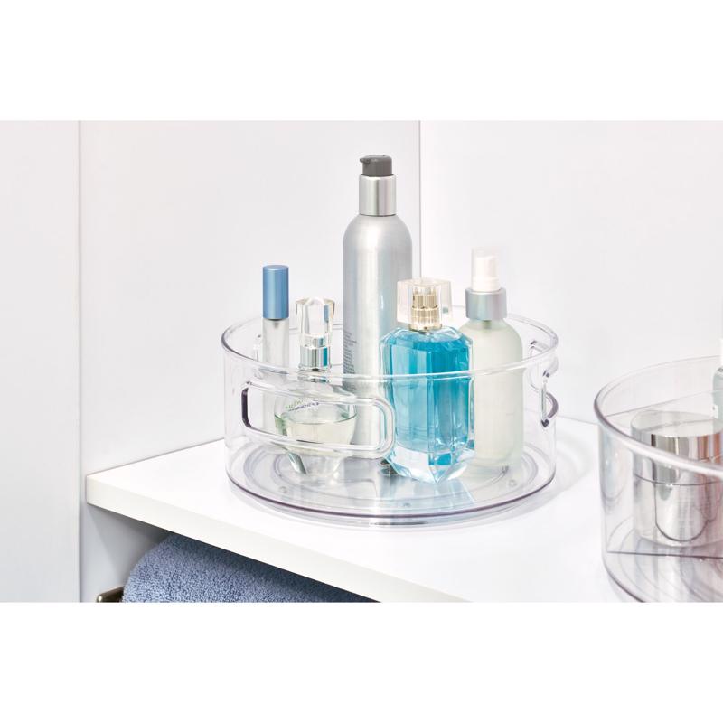 InterDesign Clear Divided Kitchen Bin 4.5 in. H X 11.5 in. W X 11.5 in. D