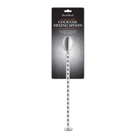 Final Touch Silver Stainless Steel Cocktail Mixing Spoon