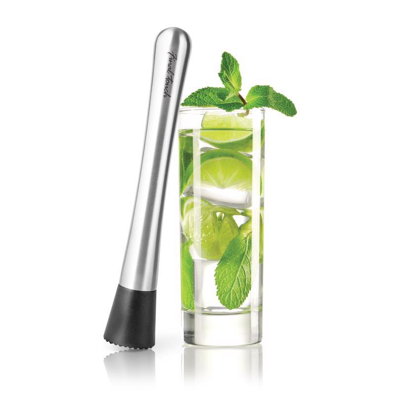 Final Touch Black/Silver Plastic/Stainless Steel Muddler