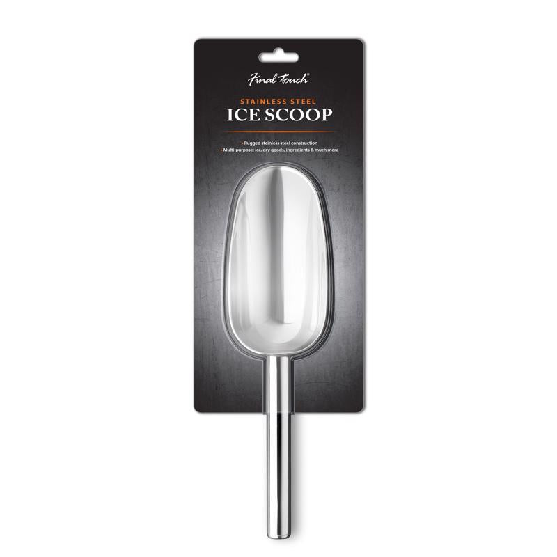 Final Touch Silver Stainless Steel Ice Scoop