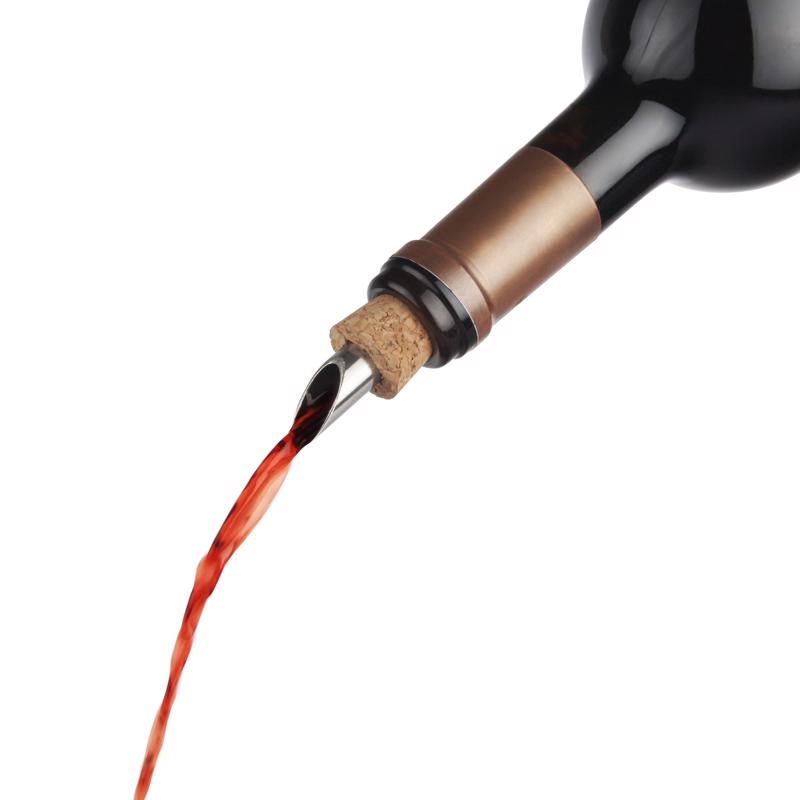 Final Touch Gold/Silver Stainless Steel Corker/Pourer