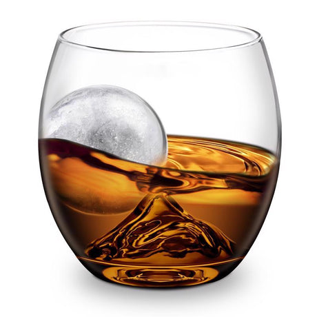 Final Touch 8 oz Black/Clear Glass/Silicone Glass & Ice Mold