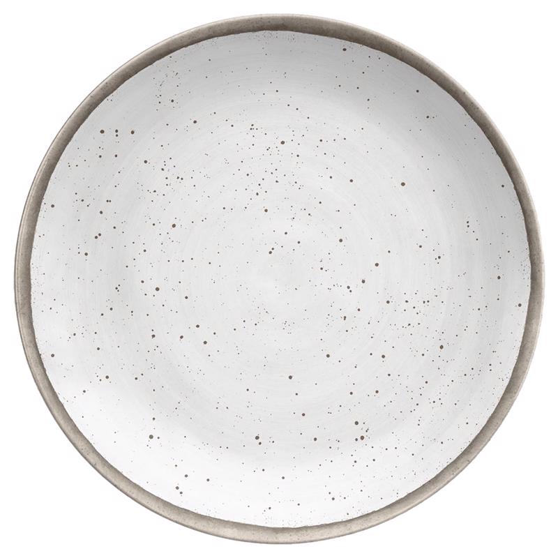 TarHong Gray/White Melamine Kiln Dinner Plate 1 each