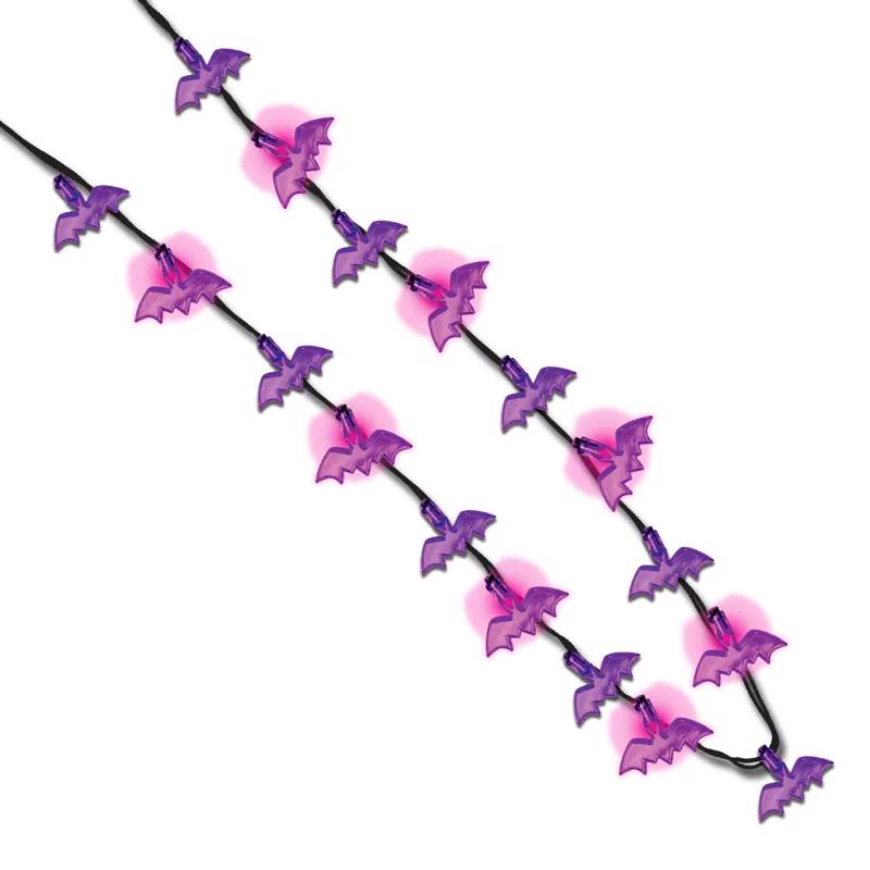 Magic Seasons Halloween Bats/Spider Flashing Necklace 1 pk, Pack of 24
