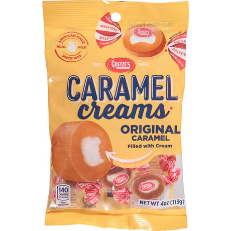 Goetze's Candy Caramel Creams Original Caramels 4 oz, Pack of 12