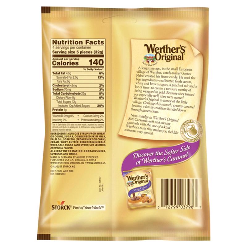 Werther's Original Butter/Fresh Cream Caramels 4.51 oz, Pack of 12