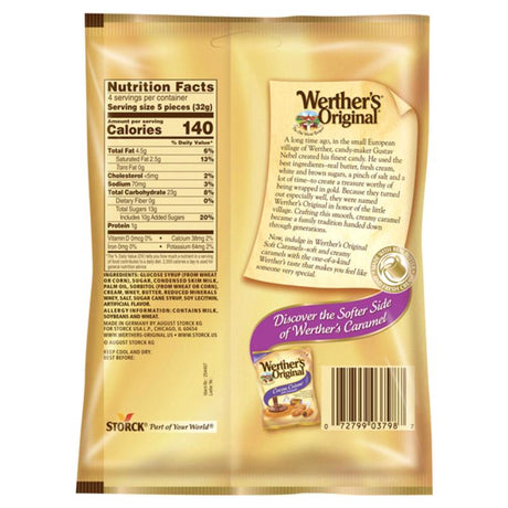 Werther's Original Butter/Fresh Cream Caramels 4.51 oz, Pack of 12
