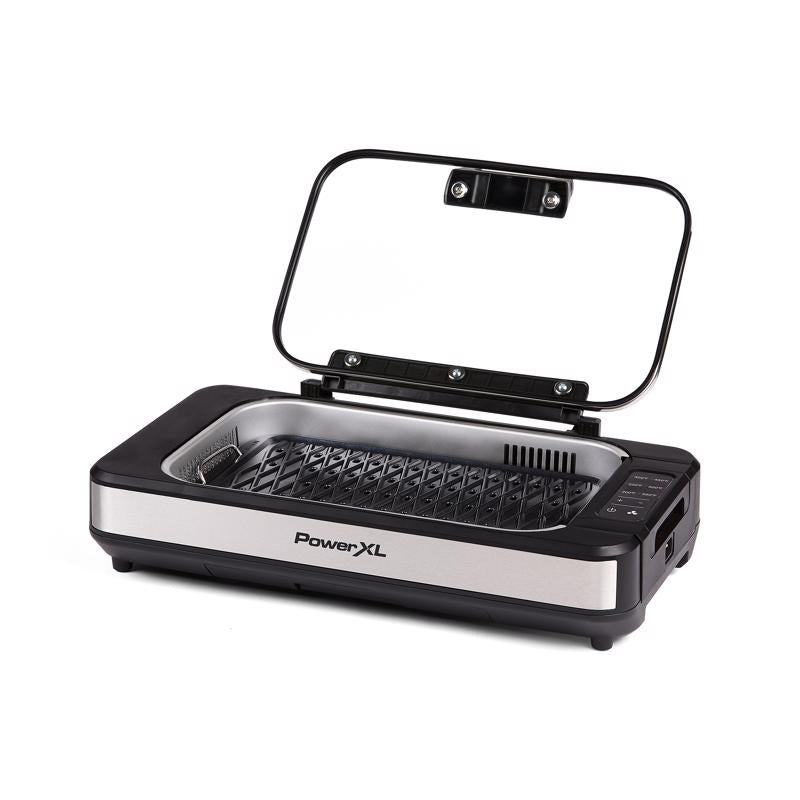 PowerXL Black/Silver Metal Nonstick Surface Indoor Grill 110 sq in