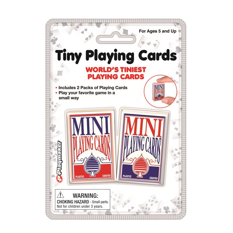 Playmaker Toys Tiny Playing Cards Blue/Red, Pack of 12