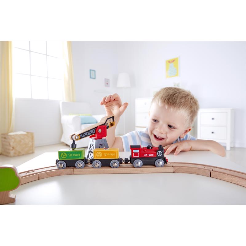 Hape Train Set Assorted 19 pc