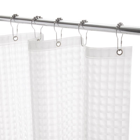Kenney 72 in. H X 70 in. W Clear Embossed Shower Curtain Liner PEVA