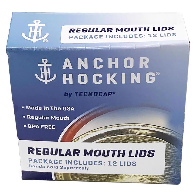 Tecnocap Anchor Hocking Regular Mouth Canning Lid 12 pk, Pack of 24