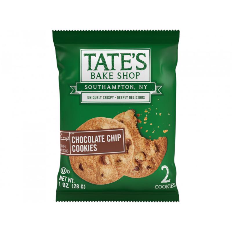 Tates Chocolate Chip Cookies 1 oz Bagged, Pack of 8