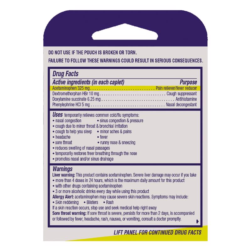 Vicks NyQuil VapoCOOL Green Cold & Flu Relief 4 pc, Pack of 6