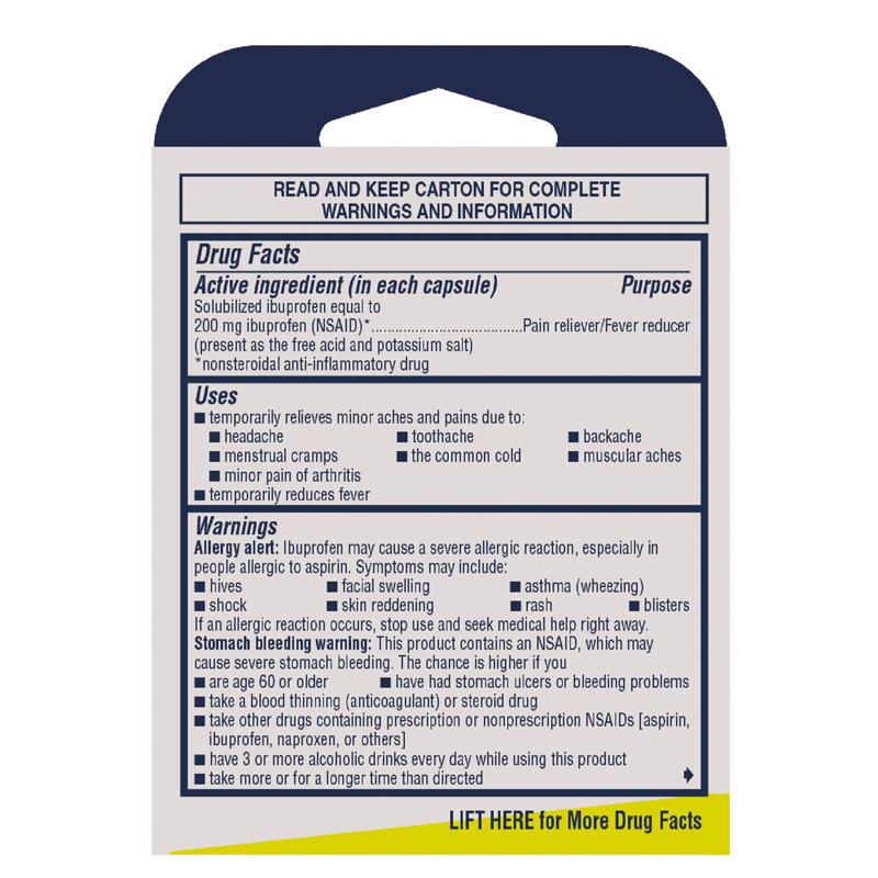 Advil Liqui-Gels Pain Reliever/Fever Reducer 6 ct 1 pk, Pack of 6