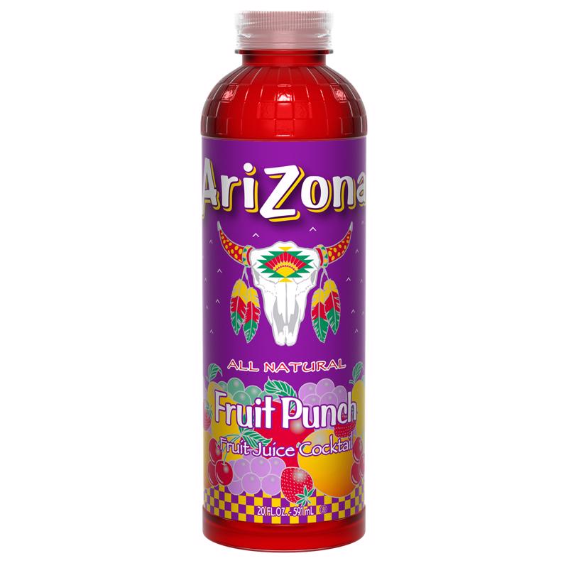 AriZona Fruit Punch Beverage 20 oz 1 pk, Pack of 24
