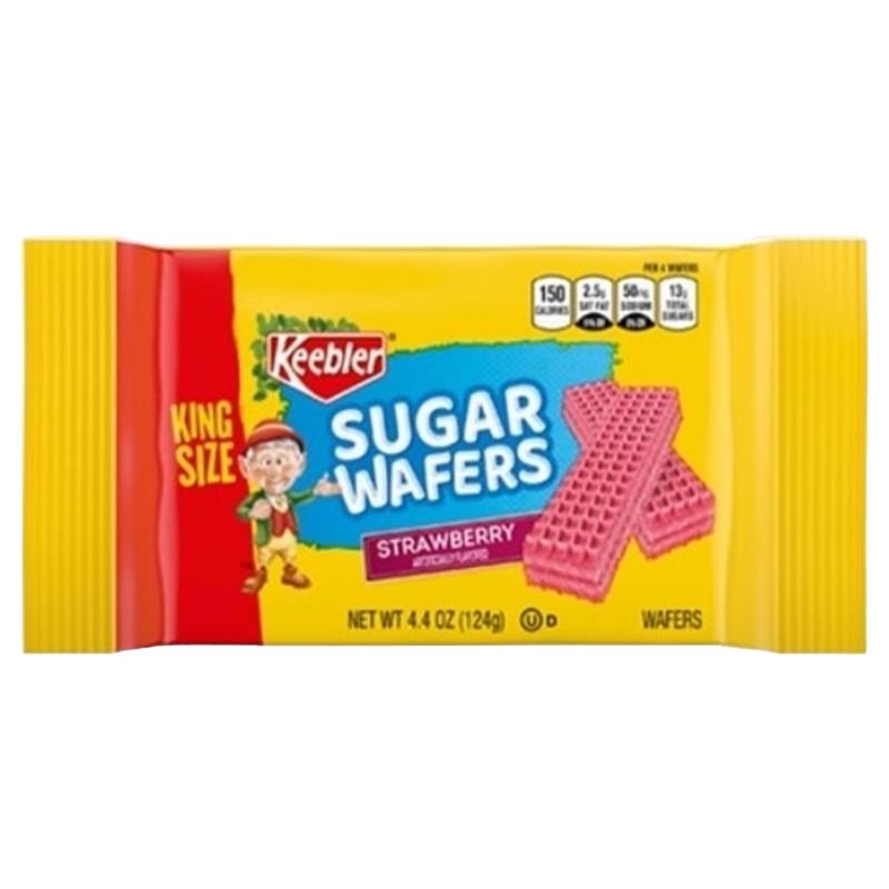 Keebler Strawberry Sugar Wafers 4.4 oz Packet, Pack of 9