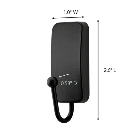 3M Command Small Plastic Hook 1 in. L 2 pk