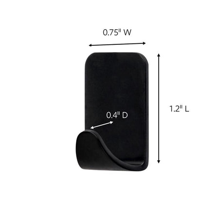 3M Command Small Plastic Hook 1 in. L 4 pk