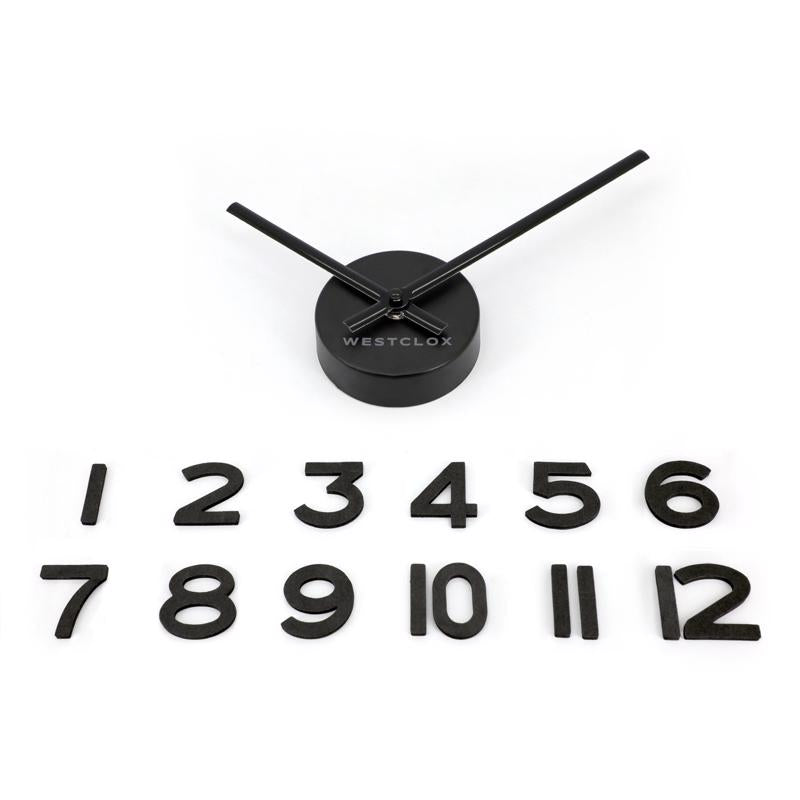Westclox  20 in. L X 20 in. W Indoor Modern Analog Wall Clock Plastic Black