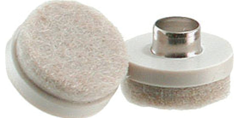 Shepherd Hardware 9935 Furniture Pad, Round, 1-1/2 in Dimensions, Felt Cloth, Almond, 4/PK, Pack of 12